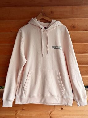 Quiksilver Men's Pale Pink Crewneck Hoodie